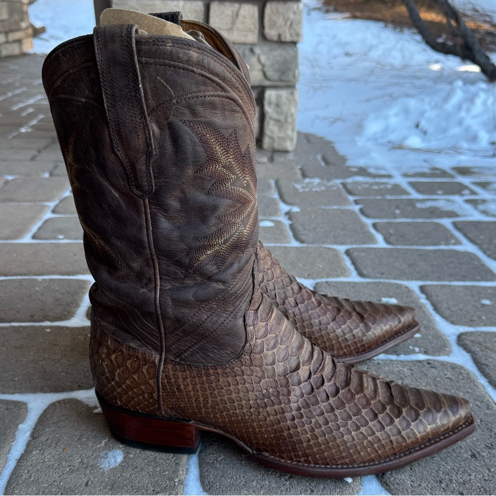 Tecovas The Barrett Python Western Boots Size 12.… - image 3